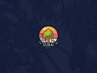 Dubai Safari Park | Logo Design animals creative logo explorers green logo logo design park safari summer sunset uae zoo