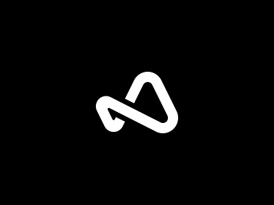 A Infinity Loop Lettermark lettermark logo loop monochrome
