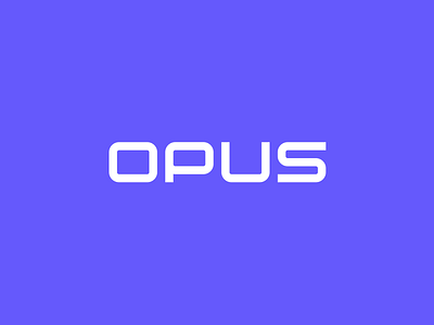 Opus Wordmark branding logo purple wordmark