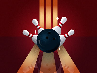 Amazing shot! ball bowling branding design detail game graphic design illustration illustrator cc pin sports vector