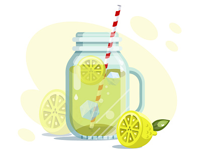 New Lemonade art colors crystal design detail digitalillustration drink fresh icon illustration illustration art illustrator lemonade summer vector