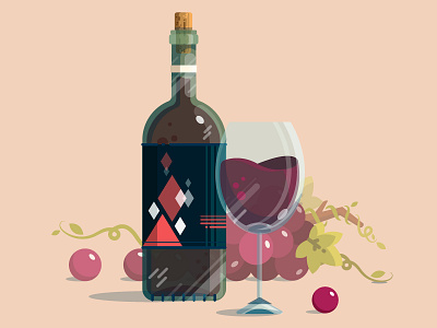 Wine art crystal cup design detail digitalillustration drawing grapes icon illustration illustration art illustrator cc redwine taste vector wine winelover