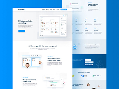 SaaS Tool Landing Page Design blue clean design desktop landing landing page landingpage modern organization page site startup tech web web design web page web site webdesign webpage website