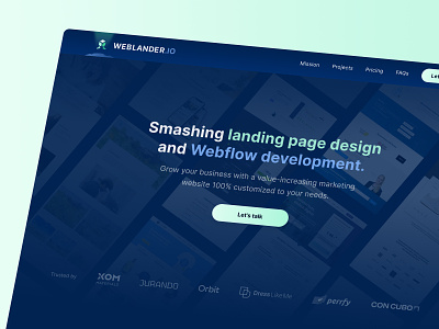 WEBLANDER.IO - Landing Page Design