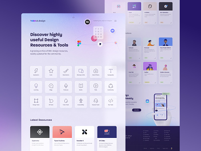 TOOOLS.design – 900+ Design Resources & Tools archive blog community design resources design tools free glassmorphism inspiration landing page newsletter product design resources tools ui webdesign website