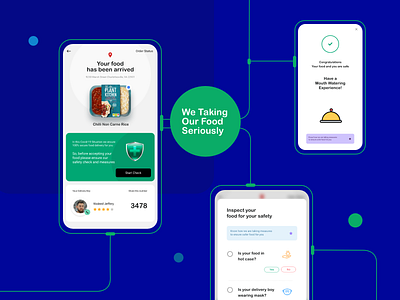 A Secured Food Delivery App app coronavirus covid19 illustration interaction mobile app prototype ui design ux website xddailychallenge