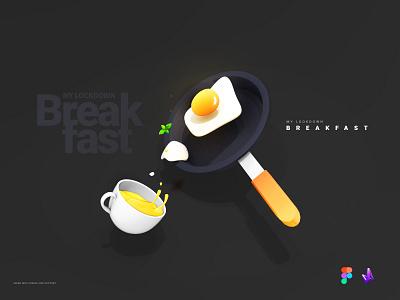 My Lockdown Breakfast-Part 02 3d models creative illustration interaction mobile app prototype ui design vectary 3d