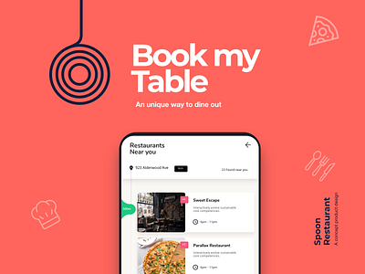 Book My Table- A Unique Way To Book Restaurant Table booking creative interaction prototype restaurnat table ui design