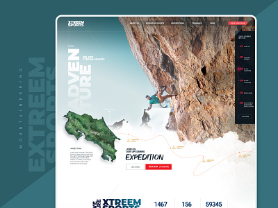 Mountaineering | Extreme Sports Landing Page creative dailyui landing page prototype sports ui design website xddailychallenge