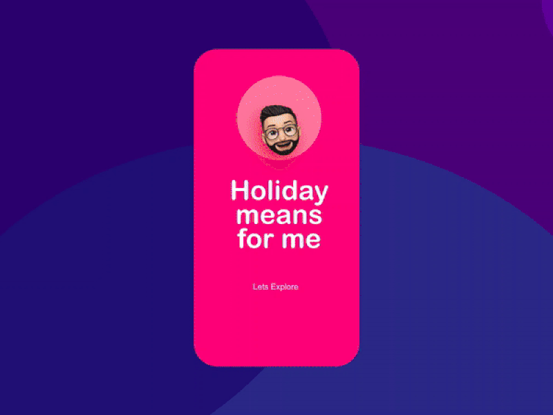 Holiday Means to Me! branding creative graphics interaction mobile app prototype uiux xd animation xddailychallenge