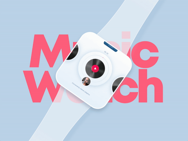 Smart Music App | Product Design creative interaction mobile app prototype smartwatch ui design ux xddailychallenge