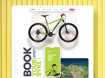 Book Your Bike - Mobile App bike bike ride book branding illustration interaction mobile app ui design website
