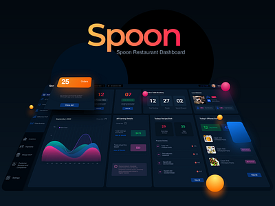 Spoon-The Restaurant Saas Dashboard #2 app branding creative dashboard app dashboard design design food app mobile app prototype restaurant app typography website
