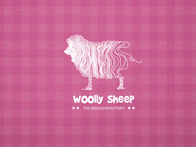 The Woolly Sheep creative illustration industry logo vector vintage wool