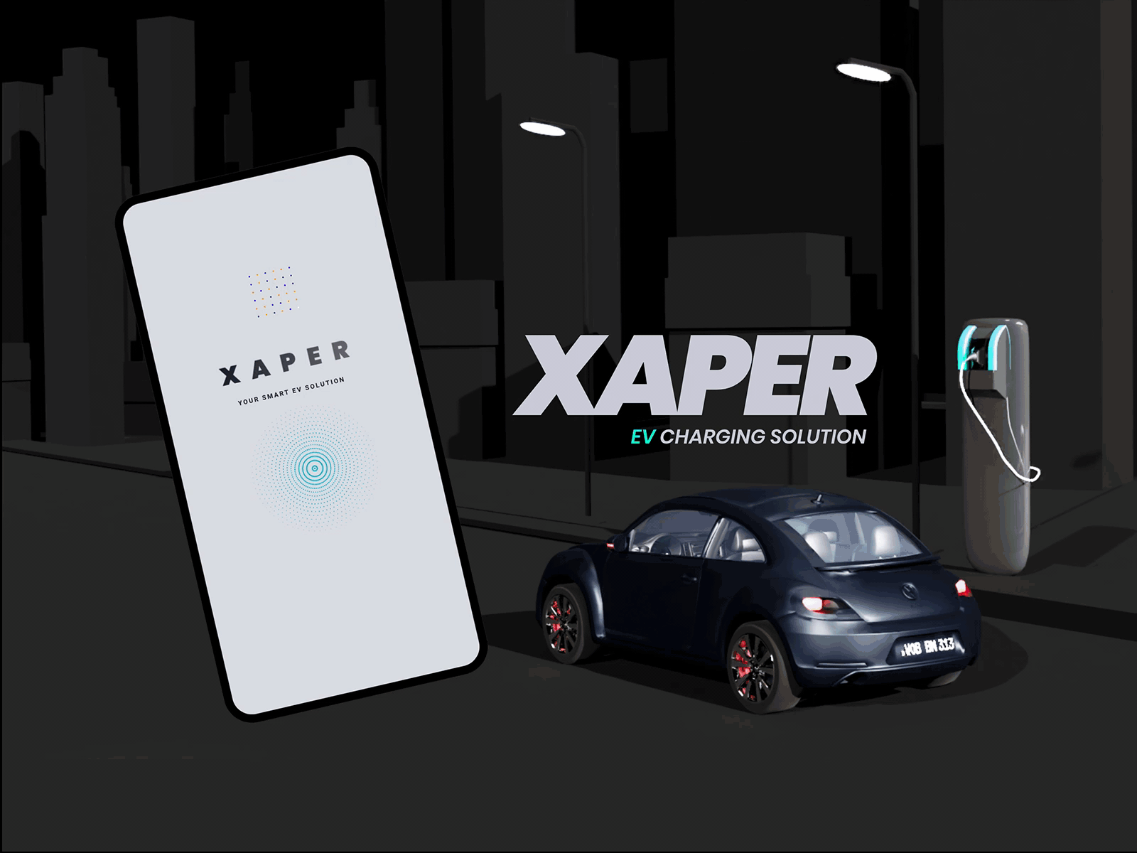 XAPER-EV Vehicle Charging Application Design app creative design electric car ev interaction prototype ui design
