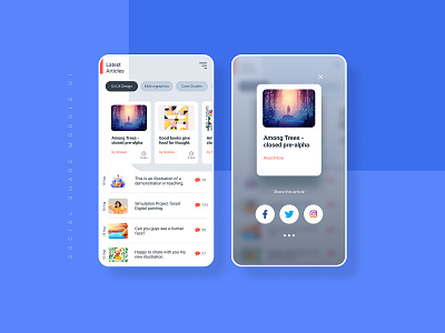 Social Share Module UI #DailyUI 10