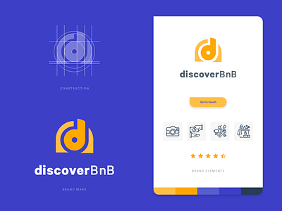 DiscoverBnB brand identity bnb brand identity branding design hotel branding logo