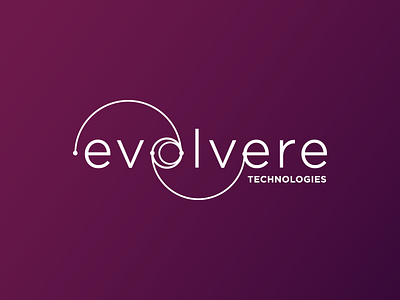 Logo concept for Evolvere Technologies brand identity branding cosmos graphic design illustration infinity lines logo space typography