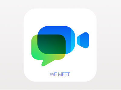 WeMeet - Video Chat Logo design ios app logo sketch video chat