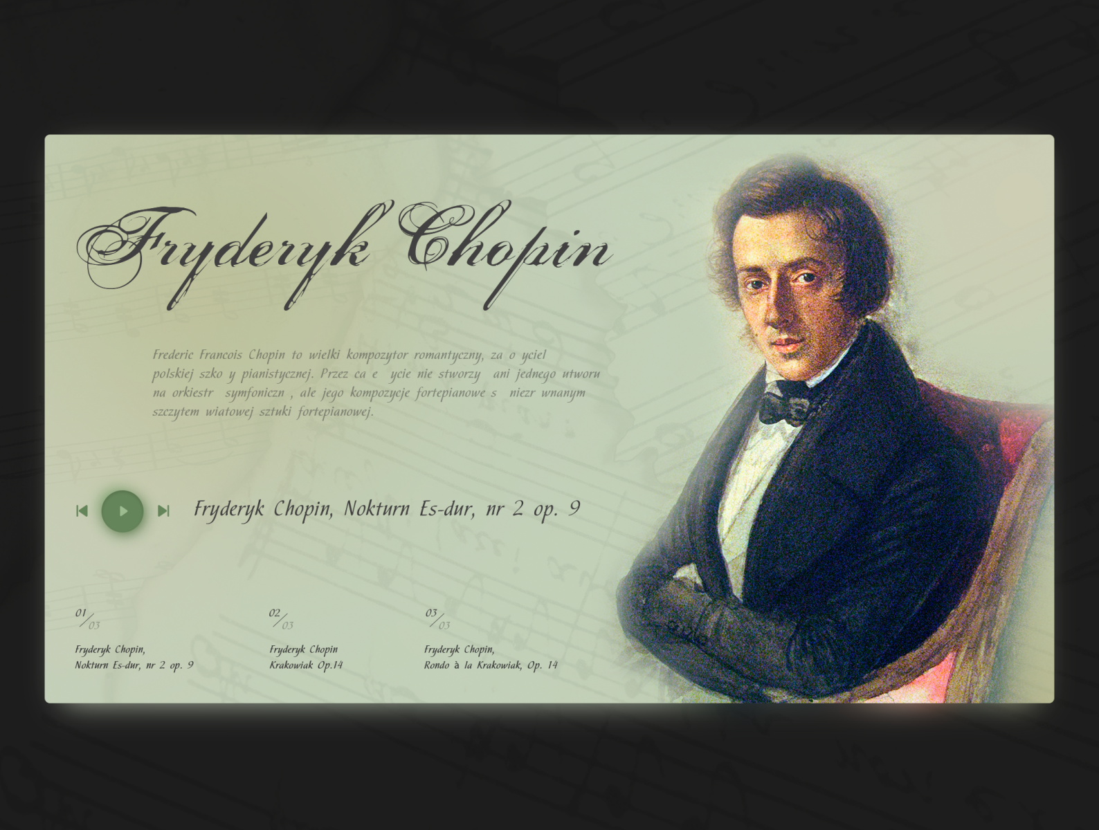 Chopin by AAM_Design on Dribbble