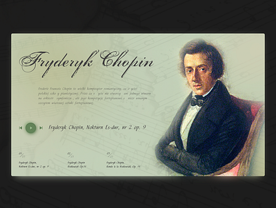 Chopin chopin colour creativity dailyui homepage music ui webdesign