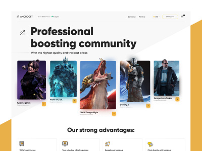Amoboost - gaming community amoboost gaming community characters game ui