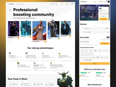 Amoboost - gaming community character game gaming community ui ux
