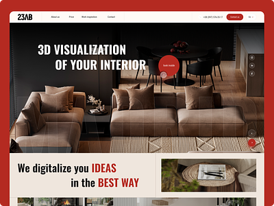 3D visualization for interiors homepage interior interior visualization ui webdesign