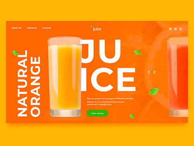 index v7 appdesign colour creativity daily dailyui e commerce homepage interface juice landing orange uiux web webdesign