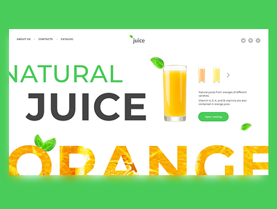 concept orange juice appdesign colour concept creativity daily dailyui e commerce homepage interface juice landing ui ux web webdesign