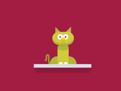 Just Curious animal animation cat curious illustration minimalist simple