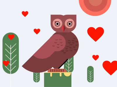 It’s in the air animation bird illustration love owl traffic trafficdoodles vector