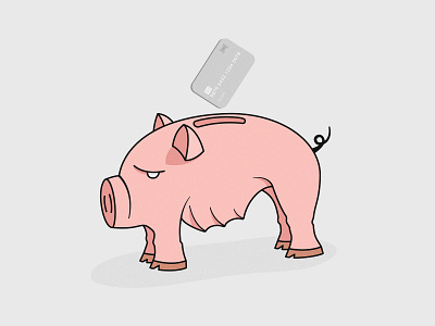 Piggy bank design dribbble dribbble best shot flat illustration illustrator money pig piggybank