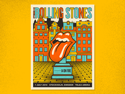 The Rolling Stones music poster texture the rolling stones