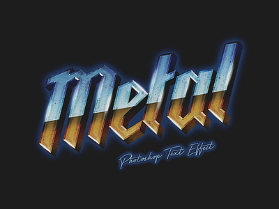 80's Metal Photoshop Text Effect 80s creative market effect heavy metal metal photoshop retro text text effect type typography vintage