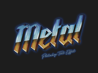 80's Metal Photoshop Text Effect