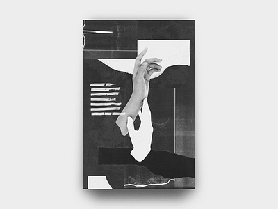 Hands 001 black and white collage diy grain hands minimal noise photocopy punk texture torn paper vintage