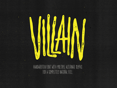 Villain — Multi-Alternate Glyph Font