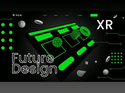 XR Website Landing page concept graphic design web design