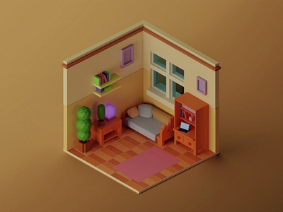 Just a room blender blender3d 3d isometric