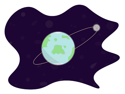 The Earth design dribbble earth icon illustration landscape logo planet space ui vector
