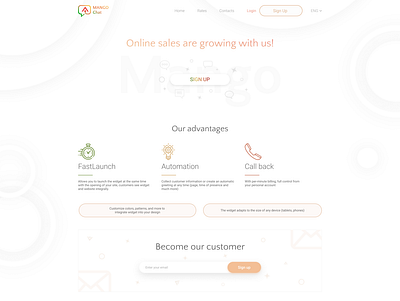 Mango site / Chat service chat design email mango ui user interface ux web website