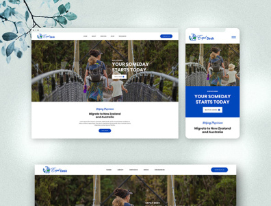 Expat Desk - Landing Page Website design expat travel ui web website