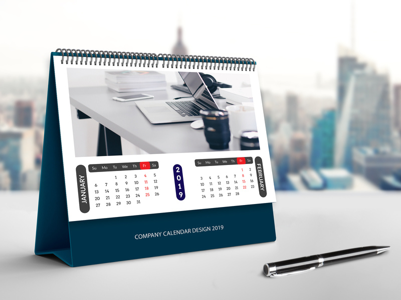 Desk Calendar 2019 By Md Mithun Ali On Dribbble Desk Calendar 2019 By Md Mithun Ali On
