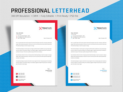 Letterhead a4 awesome blue branding branding design business clean colorful corporate crative design flyer design graphic design letterhead design letterhead template print design professional professional design red template