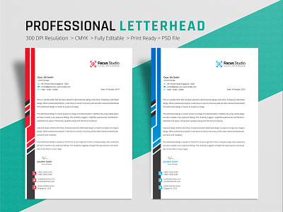 Letterhead Design a4 awesome blue branding branding design business clean colorful corporate crative design graphic design letter letterhead letterhead design letterhead template print design professional professional design simple design