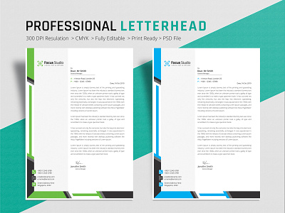 Profession Letterhead a4 awesome blue branding branding design business clean colorful corporate crative design graphic design letter letterhead letterhead design letterhead template print design professional professional design us letter