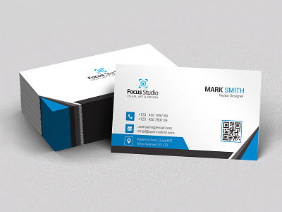 Business Card awesome biz card blue branding branding design business business card business card design card clean colorful corporate crative design graphic design print design professional professional design template