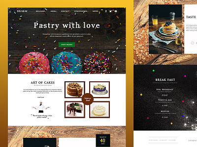 Pastry with love | UNIBIC | chennai choco choco design chookies website cookies india web webdesign website website banner