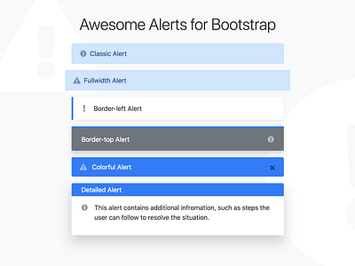 Awesome Alerts for Bootstrap alerts bootstrap 4 components